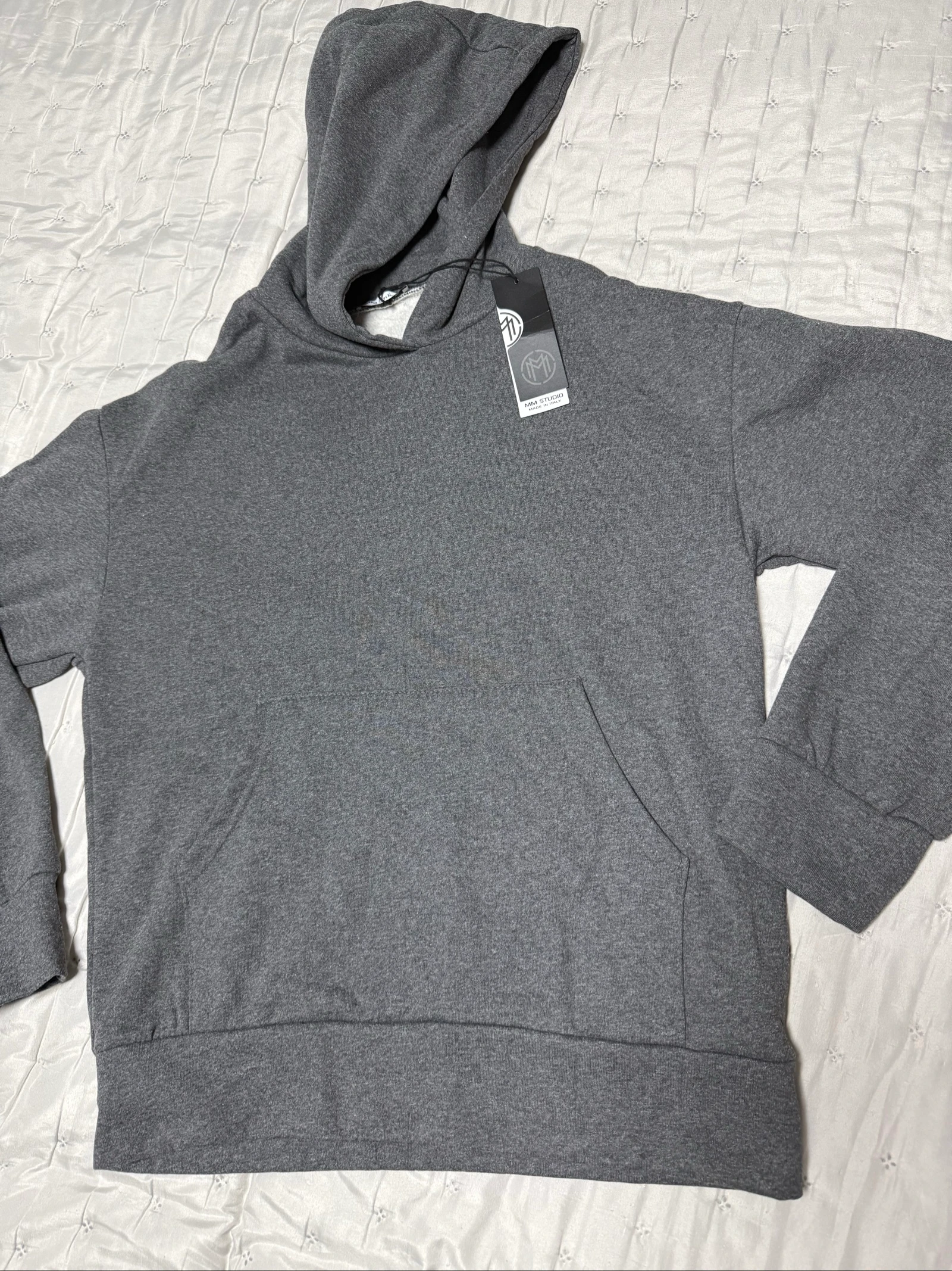 Grijze trui met capuchon en fleece maat XL – photo 2